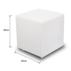 16 inch OUTDOOR CUBE RGB LED Ball Light Solar Charging IP65 - 7Pandas USA Lighting Store