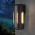 MOSCOW Vintage Style Outdoor Exterior Wall Sconce Glass Matt Black E27 IP44