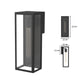 MOSCOW Vintage Style Outdoor Exterior Wall Sconce Glass Matt Black E27 IP44