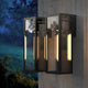 MOSCOW Vintage Style Outdoor Exterior Wall Sconce Glass Matt Black E27 IP44