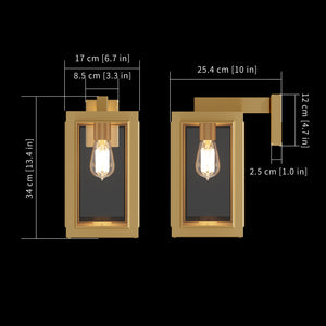 CHESTON Solid Copper Luxury Outdoor Exterior Wall Light Fixtures IP44 E27