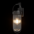 LOTUS Large Carriage Lantern Style Outdoor Wall Light with Ribbed Jelly Jar Glass E27 Matt Black