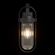 LOTUS Carriage Lantern Style Outdoor Wall Light with Ribbed Jelly Jar Glass E27 Matt Black