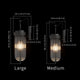 LOTUS Carriage Lantern Style Outdoor Wall Light with Ribbed Jelly Jar Glass E27 Matt Black