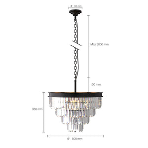 Terrance K9 Modern Crystal Chandelier Round Light Fixture Dining Room Lving Room E14 base