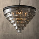 Terrance Round Modern Style Smoky Crystal Chandelier E14 Lamp Base