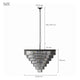 Terrance Round Modern Style Smoky Crystal Chandelier E14 Lamp Base