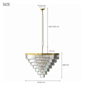 Terrance K9 Modern Crystal Chandelier Round Light Fixture Dining Room Lving Room E14 base