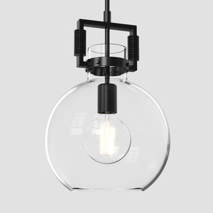 OCULUS 250mm Designer Contemporary Clear Glass Pendant Light for Kitchen Island