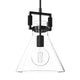 PENY Large Modern Style Glass Pendant Kitchen Island with Clear Oversized Triangular Glass Shade