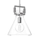 PENY Large Modern Style Glass Pendant Kitchen Island with Clear Oversized Triangular Glass Shade