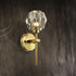 TULIM 1-Light Contemporary Wall Light Crystal Glass Aged Brass G9