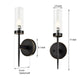 Seattle 1-Light Wall Sconces Light Tube Glass Bronze E12 base - 7Pandas USA Lighting Store