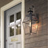 ROSEN Motion Sensor Outdoor Exterior Wall Sconce Glass Matt Black E27 IP44