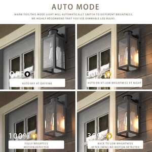 BRUCE Motion Sensor Outdoor Lights Wall Mount Dusk to Dawn IP44 2PACK - 7Pandas USA Lighting Store