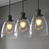 Winer Modern Vintage Glass Pendant Light Clear Dome Lampshade E27
