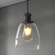 Winer Modern Vintage Glass Pendant Light Clear Dome Lampshade E26 - 7Pandas USA Lighting Store