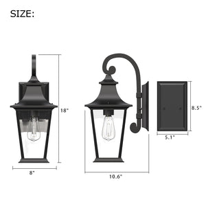 Robinson Provincial Style IP44 Weather Proof Outdoor Wall Light Matt Black IP44 E26 - 7Pandas USA Lighting Store