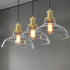 Fortune Classic Vintage Style Glass Pendant Light Clear Dome Lampshade E27