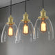 Winer Modern Vintage Glass Pendant Light Clear Dome Lampshade E26 - 7Pandas USA Lighting Store