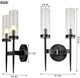 Seattle 2-Light Wall Sconces Light Tube Glass Bronze - 7Pandas USA Lighting Store