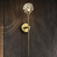 TULIM 1-Light Wall Light Long Stem Crystal Glass Shade Aged Brass G9 - 7Pandas USA Lighting Store