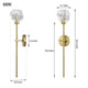 TULIM 1-Light Wall Light Long Stem Crystal Glass Shade Aged Brass G9 - 7Pandas USA Lighting Store