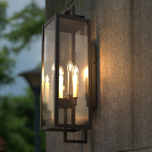 Antonio High End Modern IP44 Weather Proof Outdoor Wall Light Matt Black IP44 3*E12 - 7Pandas USA Lighting Store