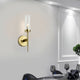 Seattle 1-Light Wall Sconces Light Tube Glass Aged Brass E12 base - 7Pandas USA Lighting Store